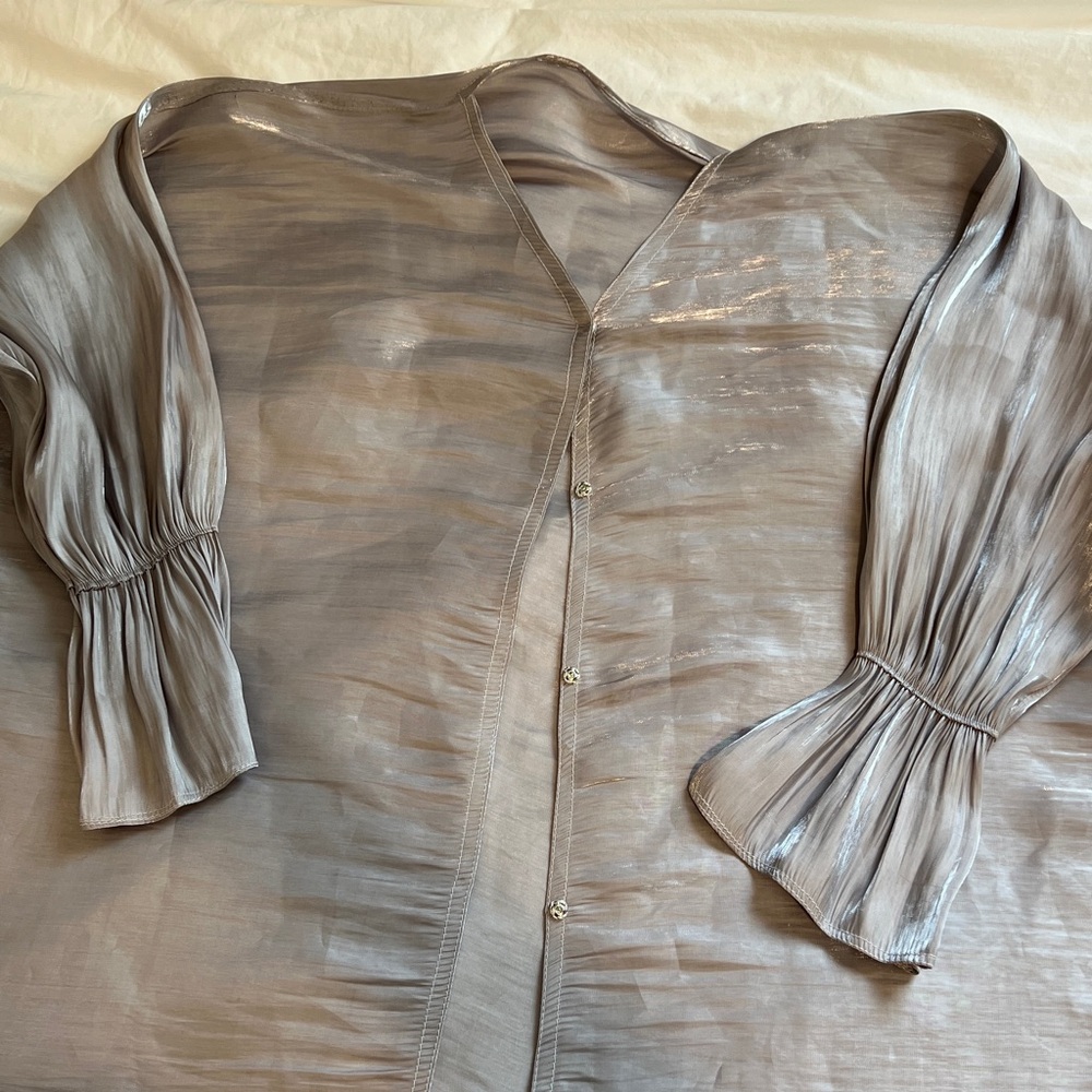 Silver stardust abaya
